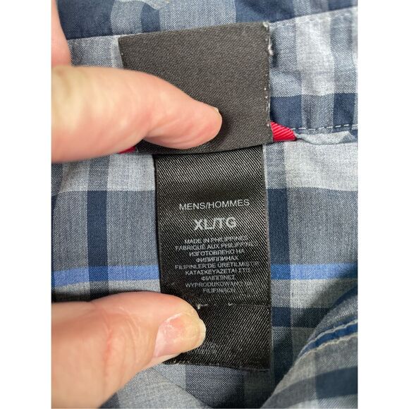 The North Face Plaid Button Down Shirt Men XL Blue Grey‎ Lightweight Outdoor - Picture 6 of 10